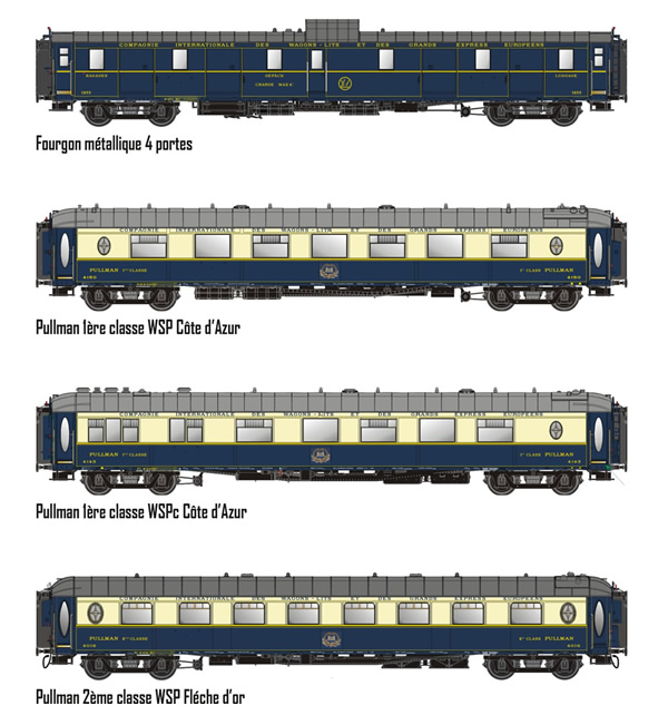 LS Models MW1003 - 4pc Passenger Car Set Sud-Express of the SNCF